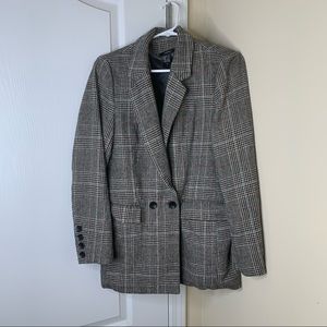 Houndstooth Patterned Thick Professional Blazer